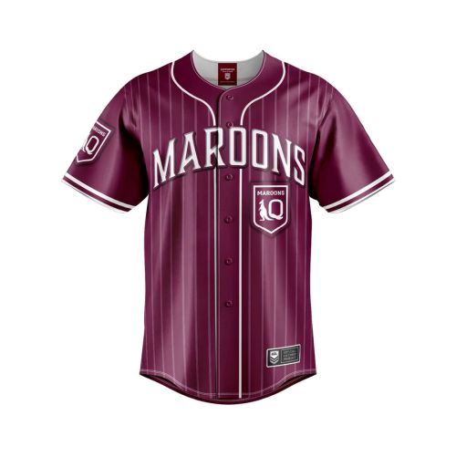 STATE OF ORIGIN QLD MAROONS SLUGGER BASEBALL SHIRT Sports Safari