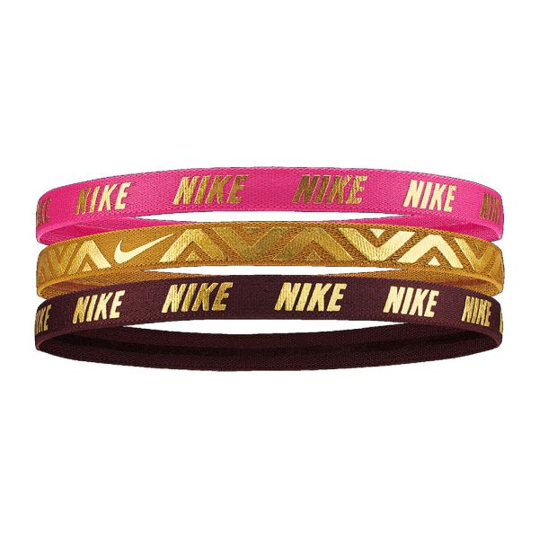 NIKE METALLIC HAIRBANDS 3 PACK