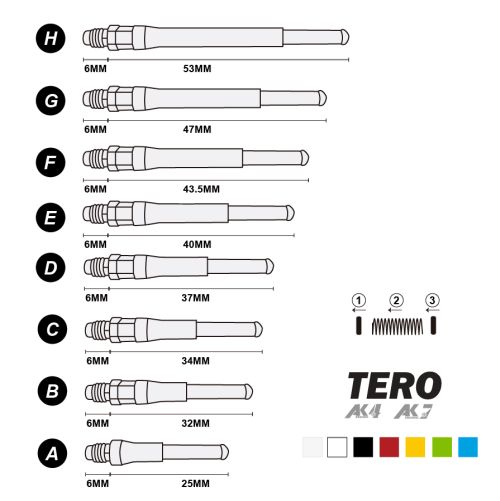 CUESOUL TERO SHAFTS | AK7 STND | SET OF 4