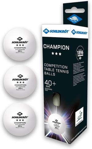 DONIC CHAMPION 3 STAR TABLE TENNIS BALLS