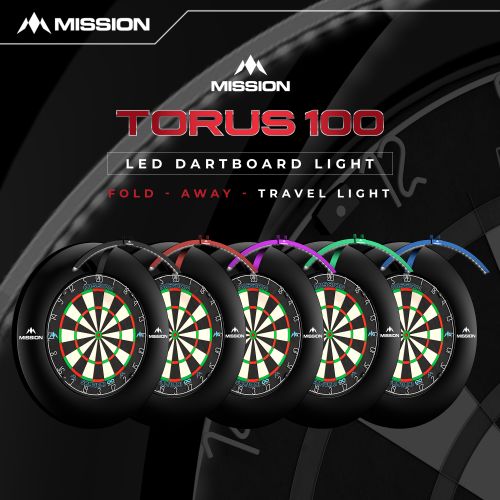 MISSION TORUS 100 | COLOURED PORTABLE DARTBOARD LIGHT