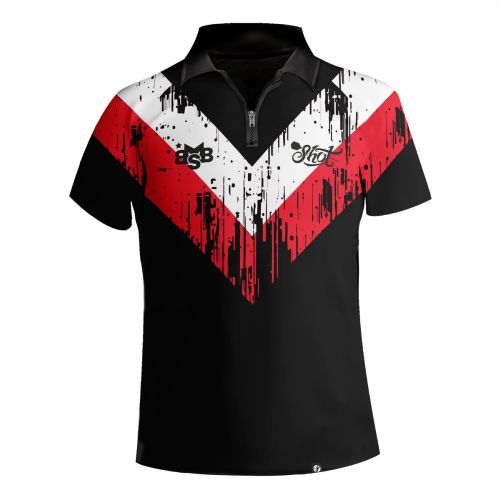 SHOT MICHAEL SMITH WHITE STRIP DART SHIRT