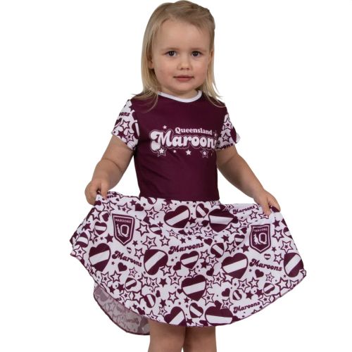 STATE OF ORIGIN MAROONS QLD HEARTBREAKER DRESS