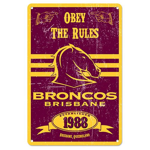 NRL RETRO METAL SIGN