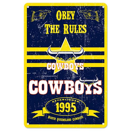 NRL RETRO METAL SIGN