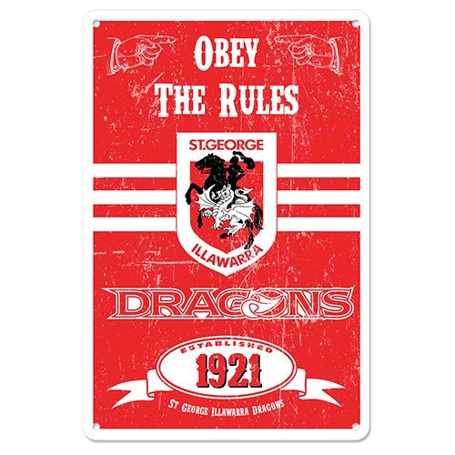 NRL RETRO METAL SIGN