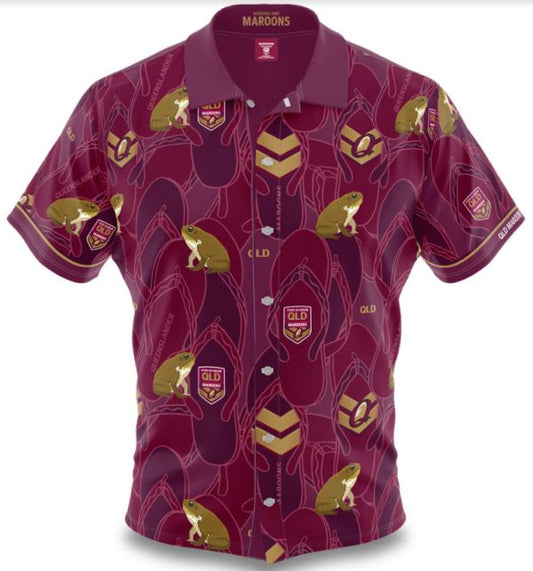 STATE OF ORIGIN QUEENSLAND HAWAIIAN SHIRT