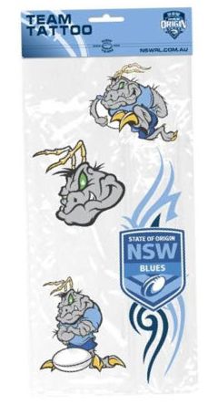 STATE OF ORIGIN TATTOO SHEET